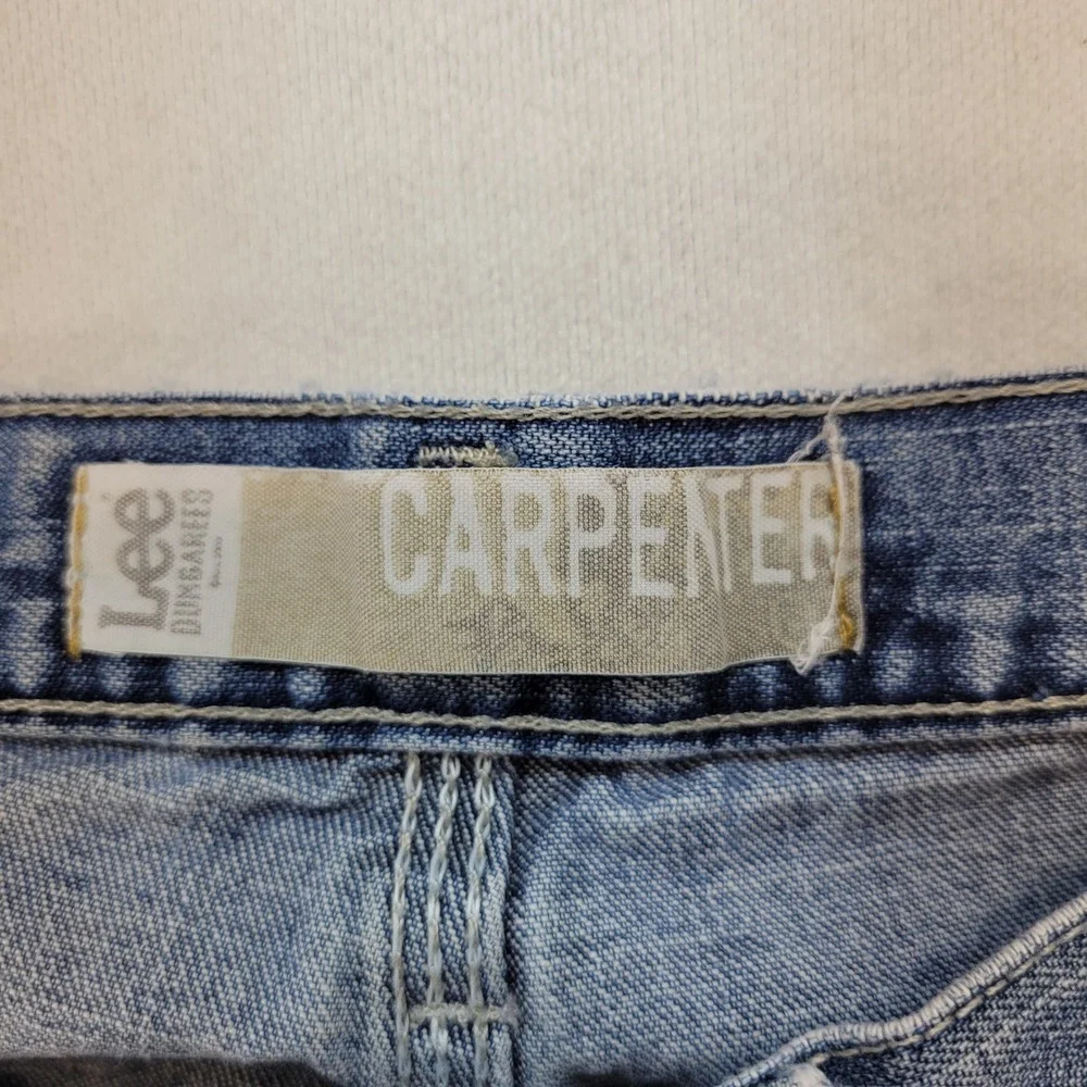 Lee Dungarees Carpenter Jeans Mens 32x30 Blue Denim Straight Utility Workwear